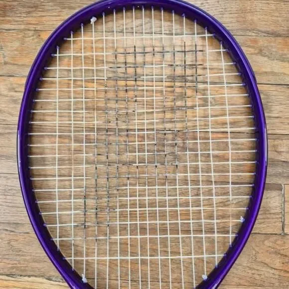 Vintage 1990 Prince Purple Power Pro Mid Plus Tennis Racket 4 3/8 Grip - w Bag